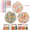 REEWISLY 3 pcs Embroidery Starter kit with Patterns and Instructions, DIY Adult Cross Stitch Kits Beginner, Including 3 Plastic Embroidery Rings, 1 Scissors, Colored Threads and Needles